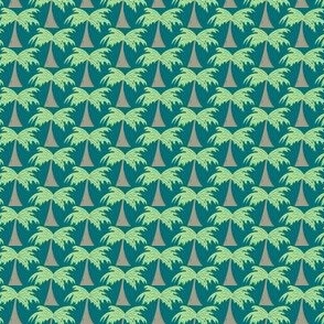 Small palm trees on blue background