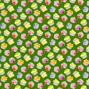 Cupcake Confetti - Green (small scale)