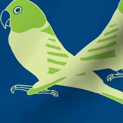 Botanic & Birds - Flock-Dk Blue, Green