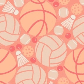 Court Sports Balls - Peach Fuzz - Basketball Volleyball Pickleball Tennis Squash Badminton