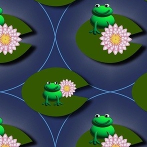 Lily Pond Leap Frogs by Shari Armstrong Designs