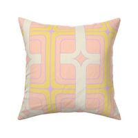 Pastel Dreams Geometric Pattern-Soft Pink and Cream 