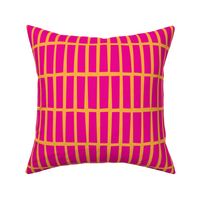 mod irregular rectangles - hot pink and orange