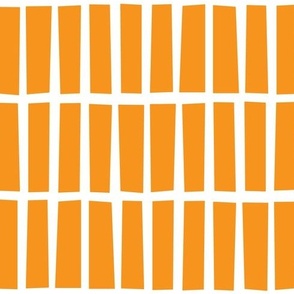 mod irregular rectangles -  tangerine orange and white