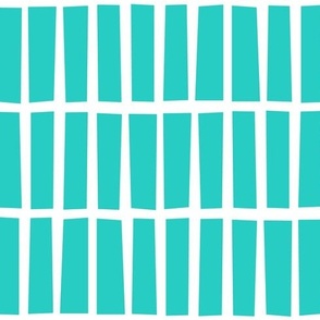 mod irregular rectangles - aquamarine blue and white