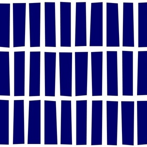 mod irregular rectangles - navy blue and white