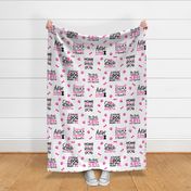 Rescue Puppy Dog Hot Pink Paw Prints Hearts 