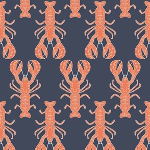 Lobster - navy and red