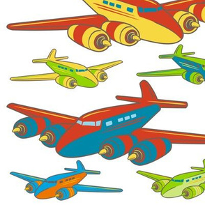 Retro Toy Planes ~ 30" Decal only