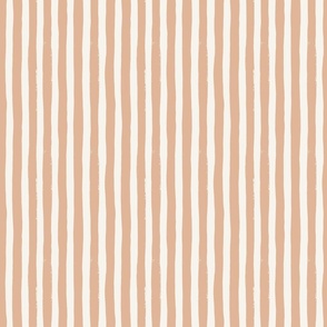 Paintbrush Stripe - Tan and Off White