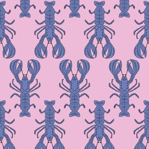 Lobster - blue and pink