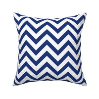 Navy Blue and White Chevron