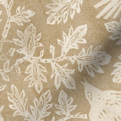 Indienne forest beige textured