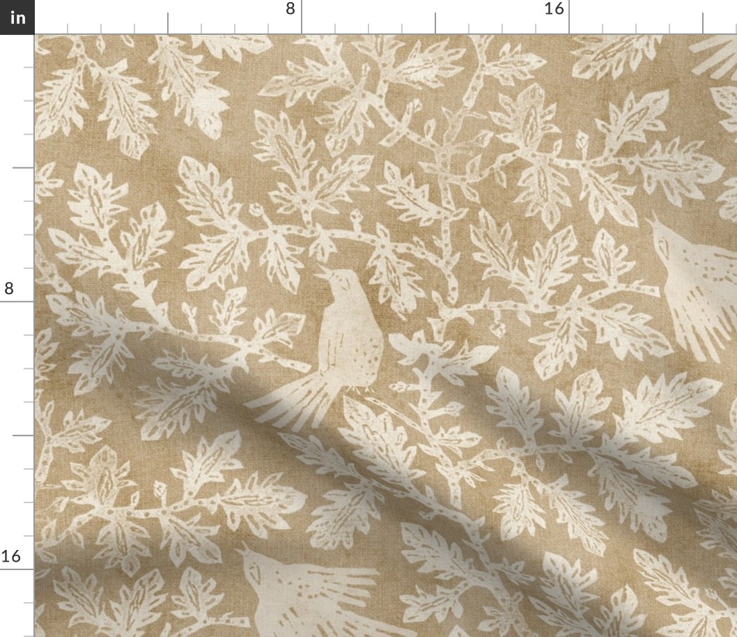 Indienne forest beige textured