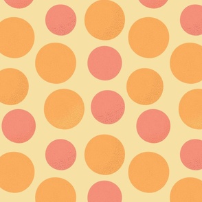 circle, geometric, citrus, yellow, orange, grapefruit, citrus fever (medium)