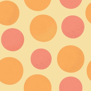 circle, geometric, citrus, yellow, orange, grapefruit, citrus fever (large)