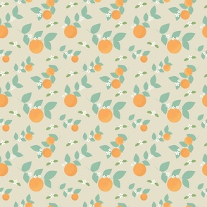 orange, tree, fruit, spring, orange love, beige (small size)