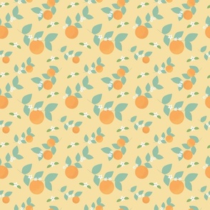 orange, tree, fruit, spring, orange love, yellow (small size)