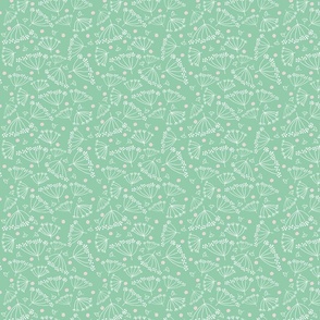dainty tossed dill blossoms in cotton candy and jade green | small  