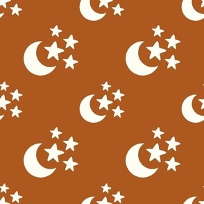 Bigger Starry Skies Natural Ivory on Sunset Brown