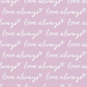 Love Always Handwriting Script in Bright Pink Purple