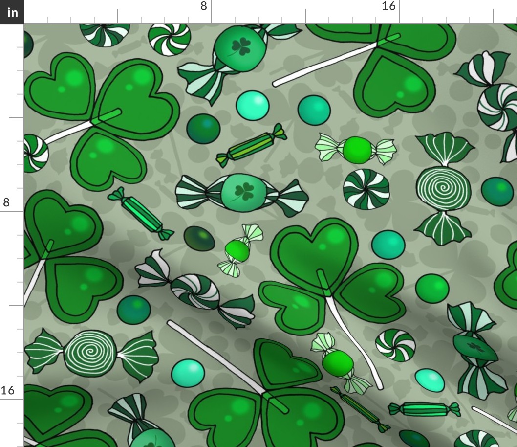 Saint Patrick's Day Candy Toss (Sage Green large scale) 
