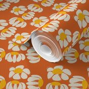 Retro Daisies Pattern | Orange