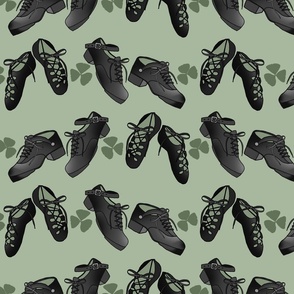 Irish Dancing Shoes (Sage Green large scale) 