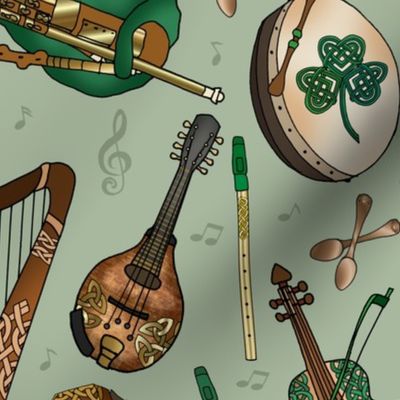 Traditional Irish Music Session (Sage Green) 