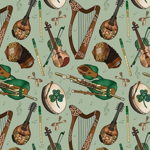 Traditional Irish Music Session (Sage Green) 