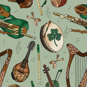 Traditional Irish Music Session (Sage Green large scale) 