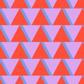 Retro Purple and Red  Triangle Pattern