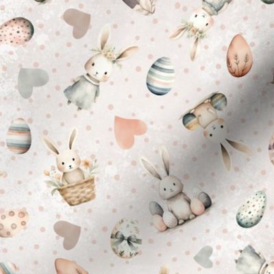 Easter bunny boho easter egg hunt pink easter bunny pink heart watercolor easter rabbit  pink easter eggs blue easter 