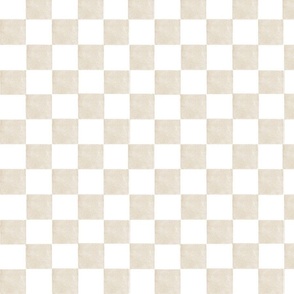 Beige tan checkerboard block print texture on white