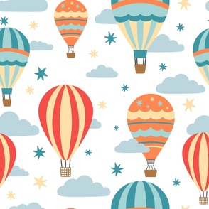 Air ballon seamless pattern