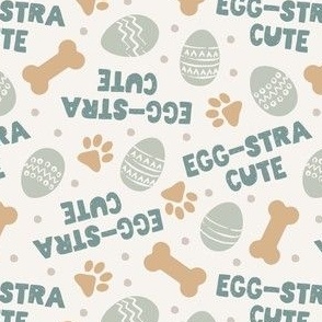 Egg-Stra Cute - Dog Easter Eggs & Bones - blue/sage - LAD24