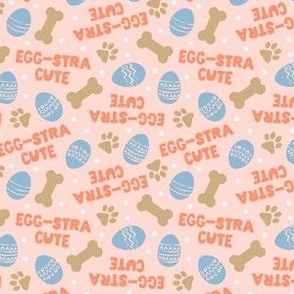 (small scale) Egg-Stra Cute - Dog Easter Eggs & Bones - pink - LAD24