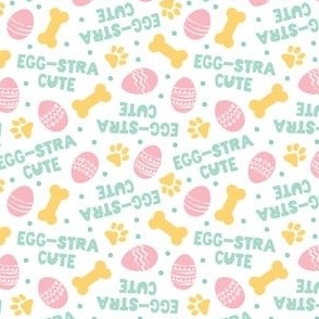 (small scale) Egg-Stra Cute - Dog Easter Eggs & Bones - Mint/Pink/Yellow - LAD24