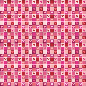 Red and Pink Heart Blocks 3 inch