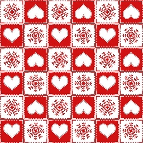 Hearts and Snowflakes - 6 Inch