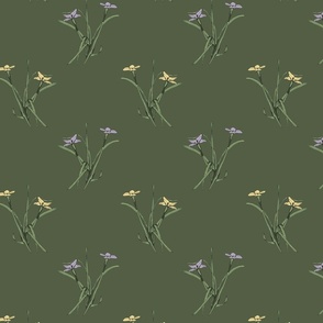 Wild Irises Green