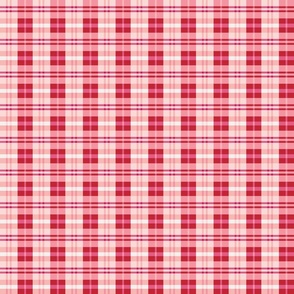 Red and Pink Valentines Plaid 6 inch
