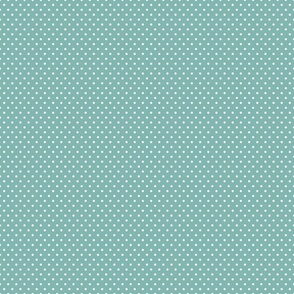 Aqua Blue Polka Dots on 3 inch