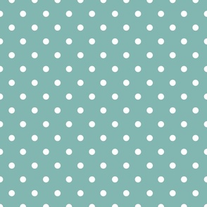 Aqua Blue Polka Dots 12 inch