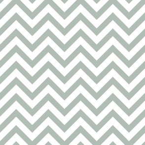 Chevron in Ash Gray and White