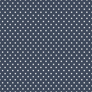 Navy Blue Polka Dots 6 inch