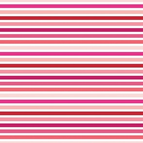Pink Stripes on White 6 inch