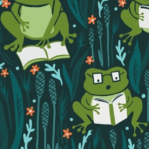 story time frogs wallpaper scale