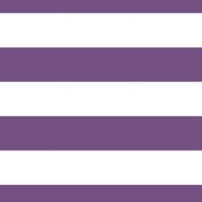 1 Inch Stripe White & Purple