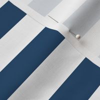 1 Inch Stripe White &  Blue